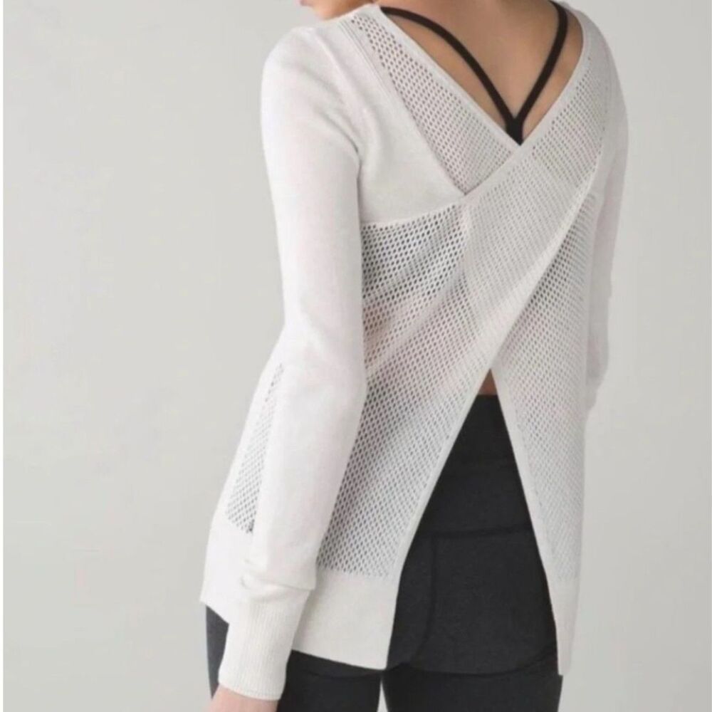 Lululemon Sunset Savasana Pullover II Ivory Sweater | SZ 8